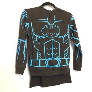 Batman Boys Full Zip Hoodie Detachable Cape